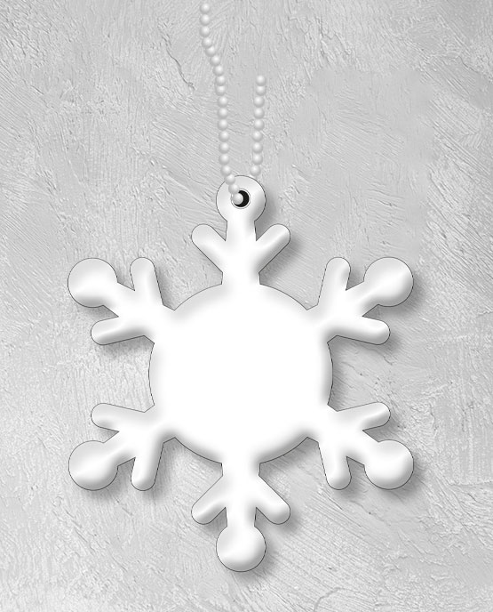 Hengerefleks hvitt snøfnugg